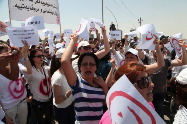 christians protest iraq killings