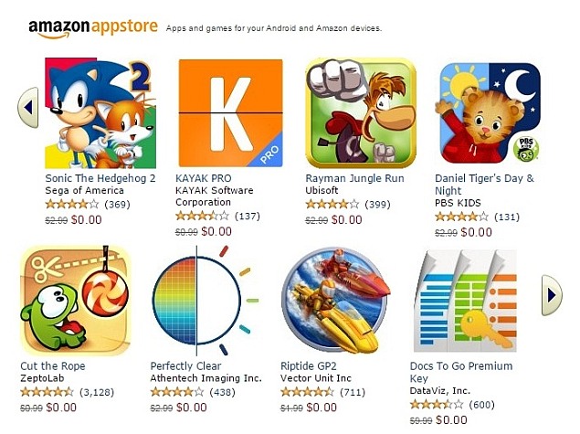 Amazon Appstore Offers Over 30 Android Apps  for Free