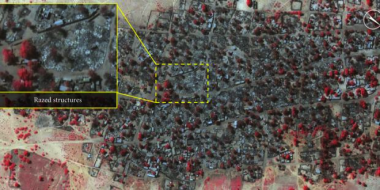 Satellite image of Boko Haram Baga attack scale of devastation