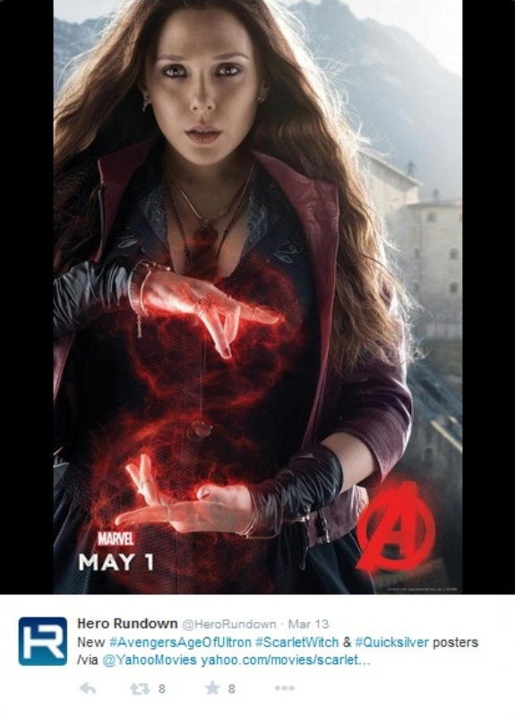 ‘Avengers Age of Ultron’ News: Elizabeth Olson’s Scarlet Witch Brings Record-Breaking Views for Trailer