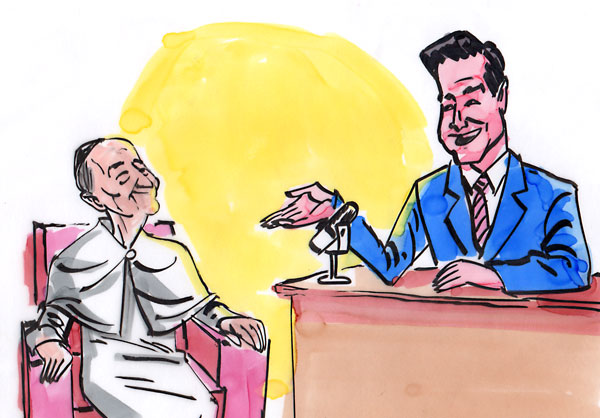 What Would Colbert Say to the Pope?