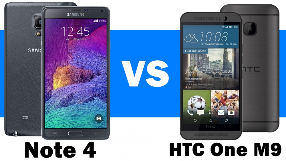 Samsung Galaxy Note 4 vs HTC One M9: Comparison of Specs, Features