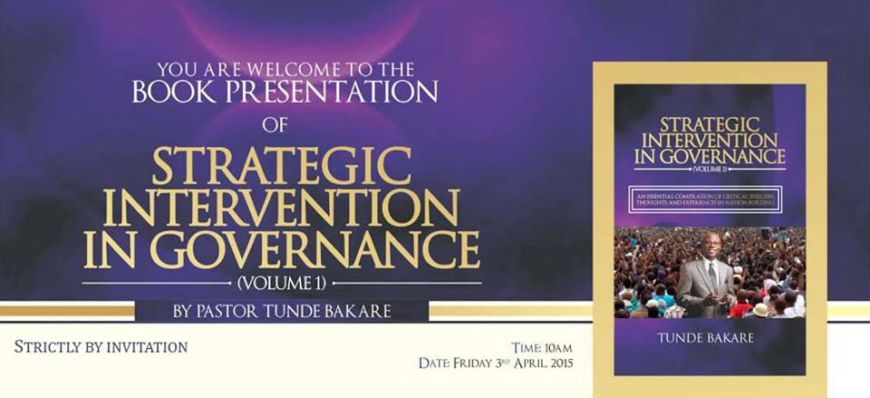 Tunde BaKare book presentation Strategic Intervention in Governance