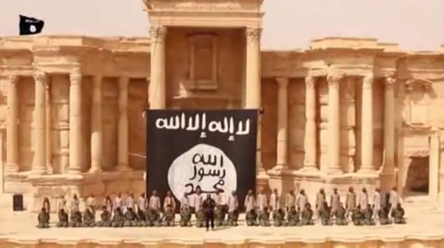 ISIS’ Child Soldiers Execute 25 Men on Site of Ancient Roman Amphitheater in New Video Showing Fearful Spectators