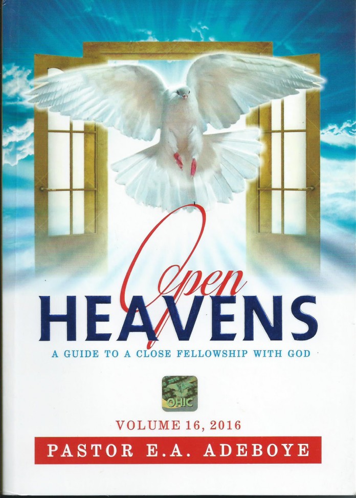 Open Heavens 2016 by Pastor E A Adeboye