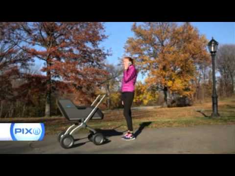 Self Propelling Baby Stroller allows Parents to go Hands Free