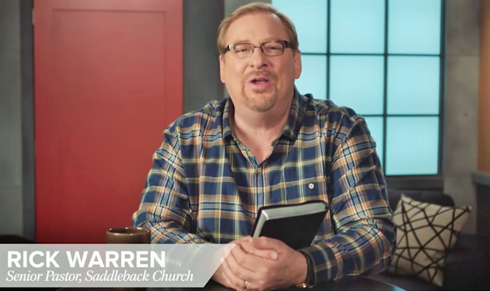 RIck Warren: Christians Need Grace, Not Good Works, to Get Into Heaven