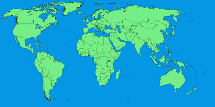 world map - christian mail