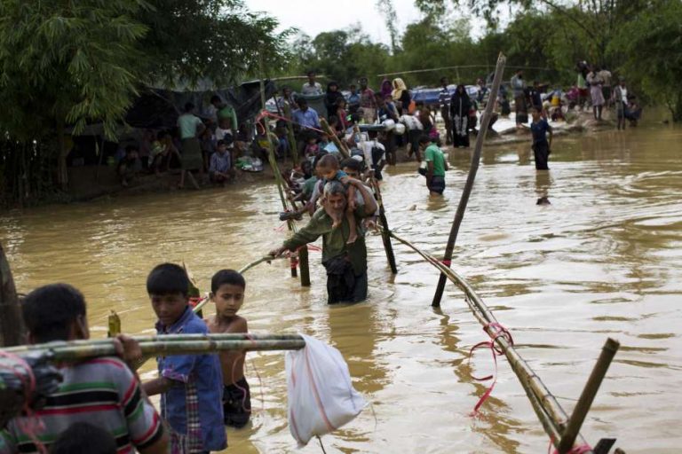 Heavy Rain Forces Relocation of Rohingya Refugee Camps