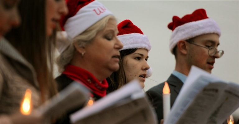 Christmas Carolers Gather outside Abortion Clinics