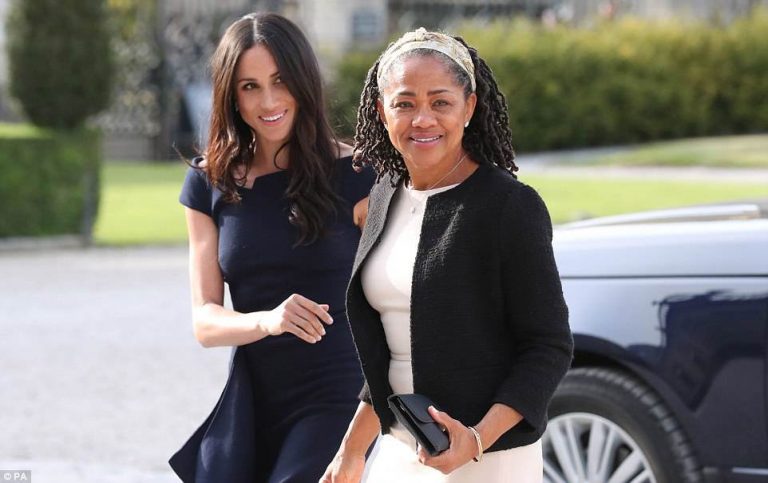 Meghan Markle and Her Mother Arrive at Their Hotel After Tea With the Queen