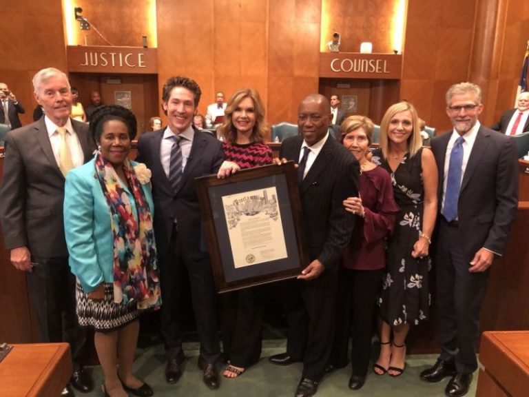 Joel Osteen’s Lakewood Church Honored by Houston Mayor for Hurricane Harvey Recovery Efforts