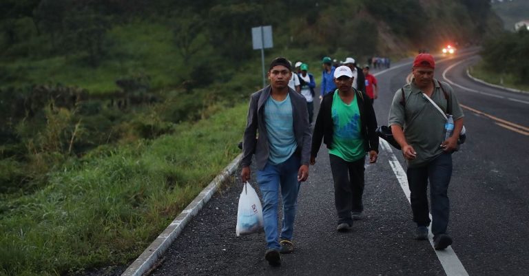 350 Migrants from the Central America Caravan Arrive at the US Border