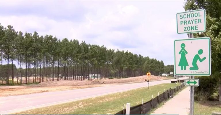 ‘School Prayer Zone’ Signs Showing up Near South Carolina Schools