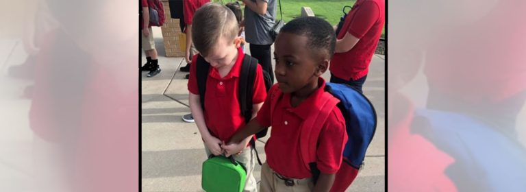 Second-grade student helps classmate with autism, photo goes viral: Defending biblical morality with compassion