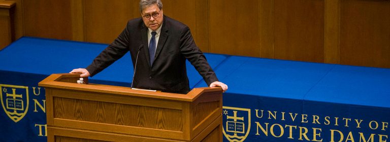 William Barr’s statement at Notre Dame: My perspective and God’s call to courage