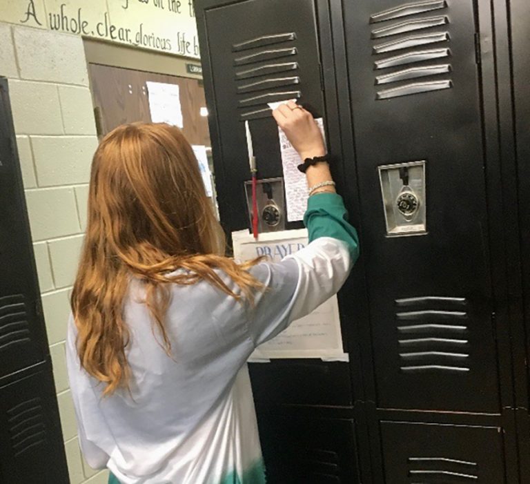 Alabama High School Student Uses Locker to Pray for Her Classmates
