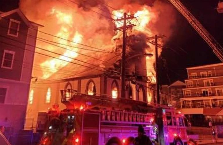 Overnight Four-Alarm Fire Destroys Historic Shiloh Baptist Church in New Jersey