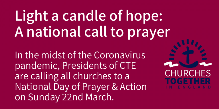 ‘Churches Together in England’ Issues National Call to Prayer On Sunday, March 22
