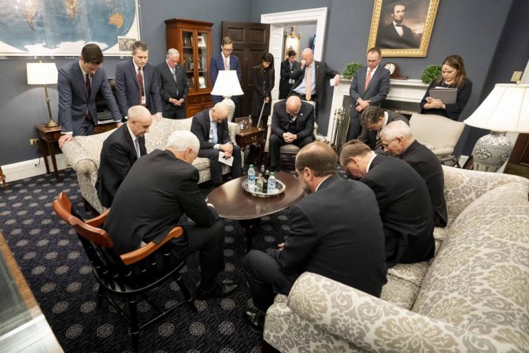 VP Pence Mocked for Opening Coronavirus Task Force Meeting with Prayer, but He’s in Good Company