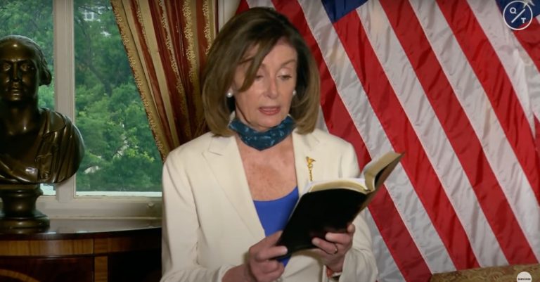 Nancy Pelosi Reads from Bible, Implores President Trump to Be a ‘Healer-in-Chief’