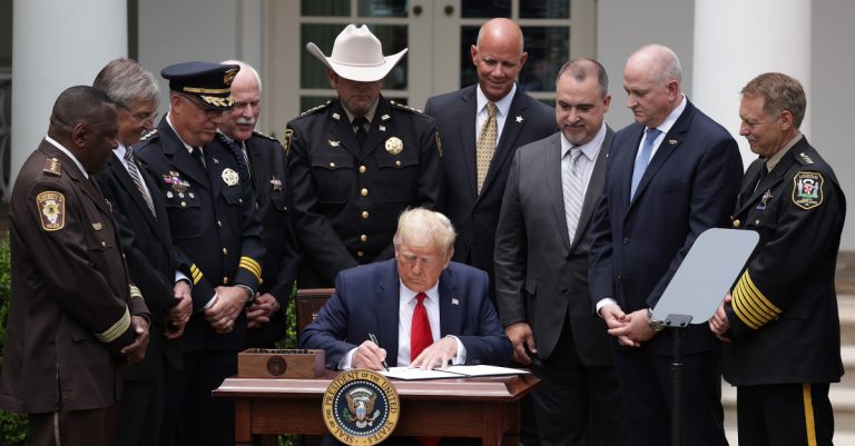 ‘Your Loved Ones Will Not Have Died in Vain,’ Trump Tells Families in Signing Order