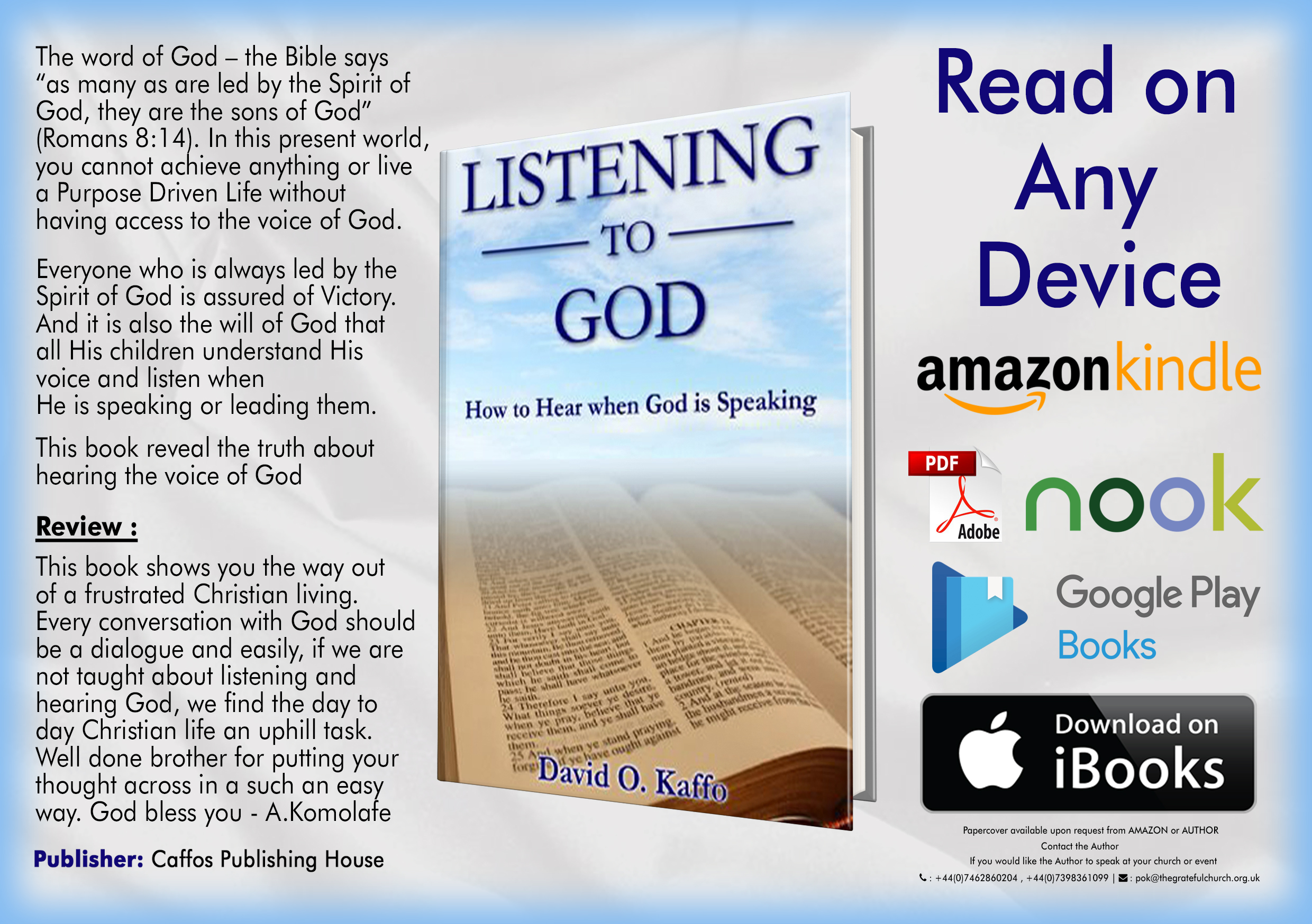 Listening to God - by David Kaffo on The Christian Mail
