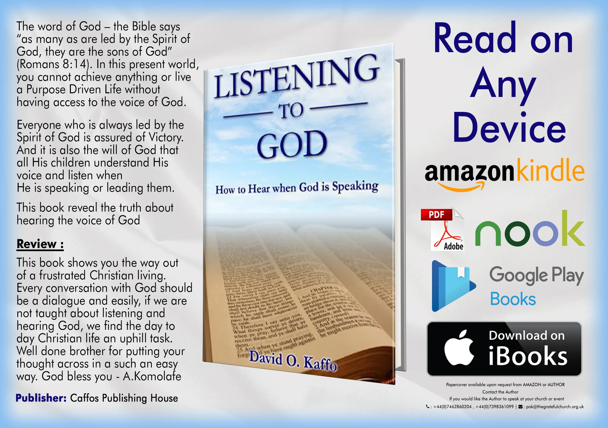 Listening to God by David Kaffo